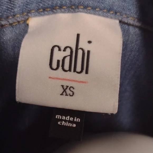 CAbi Light Blue Jean Jacket Style #6255 Western Rodeo Farm Festival - Picture 2 of 14